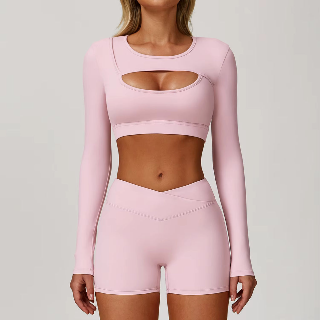 Conjunto fitness mujer transpirable para running
