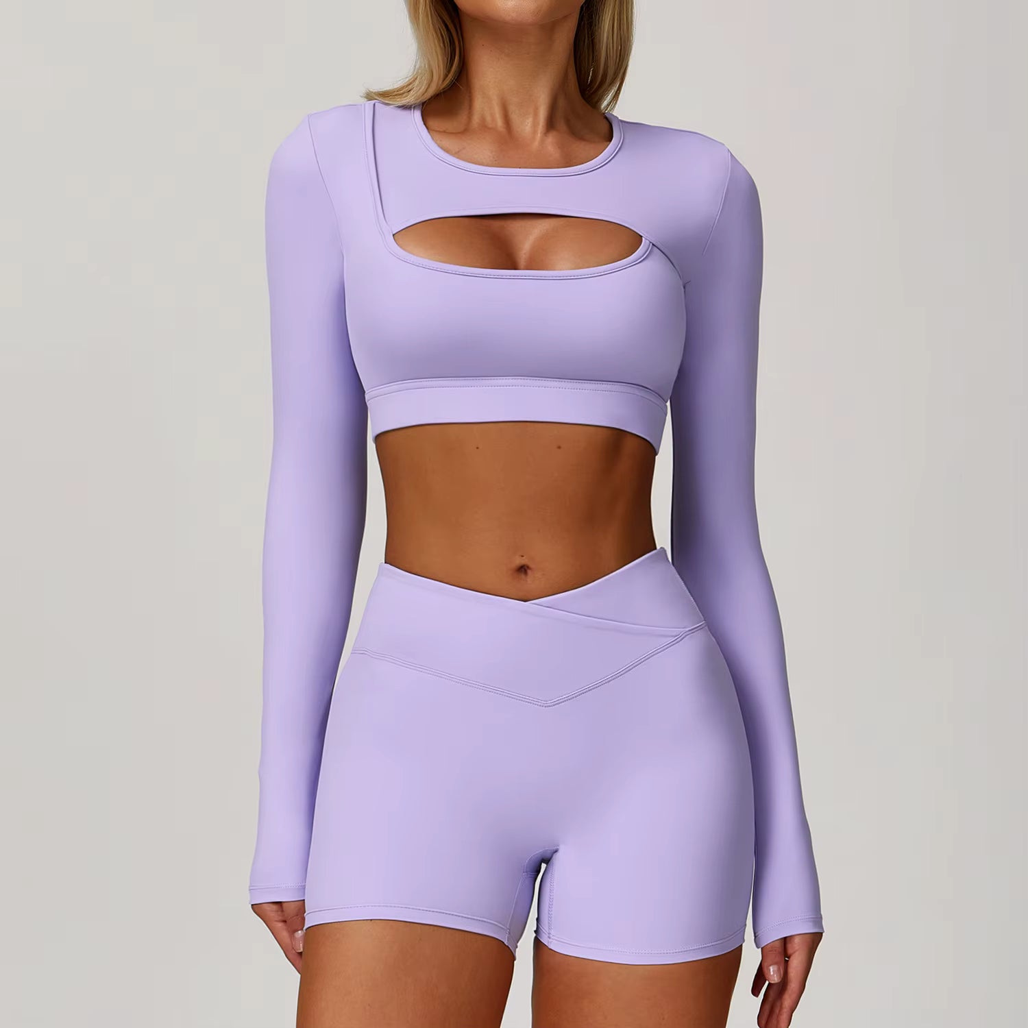 Conjunto fitness mujer transpirable para running
