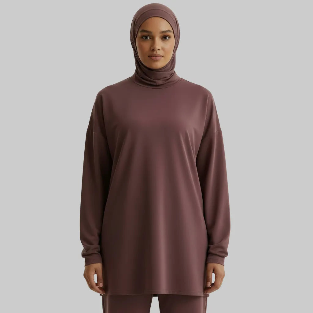 Camiseta deportiva mujer manga larga modest activewear MOVEON
