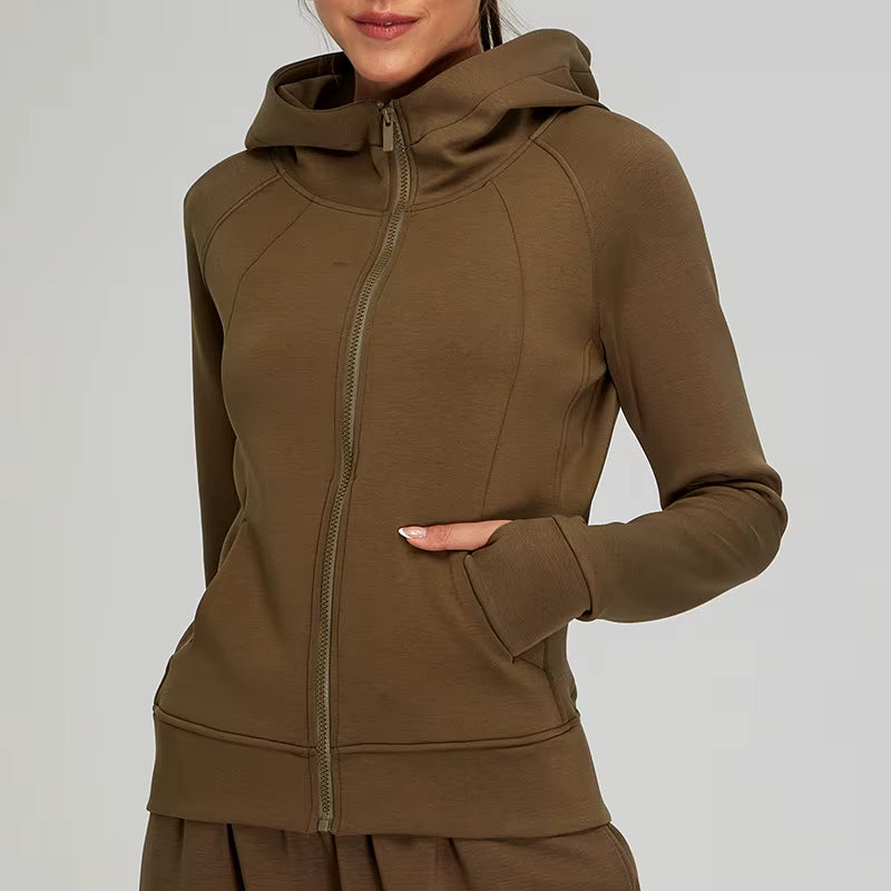 Conjunto fitness mujer sudadera pantalón cómodo
