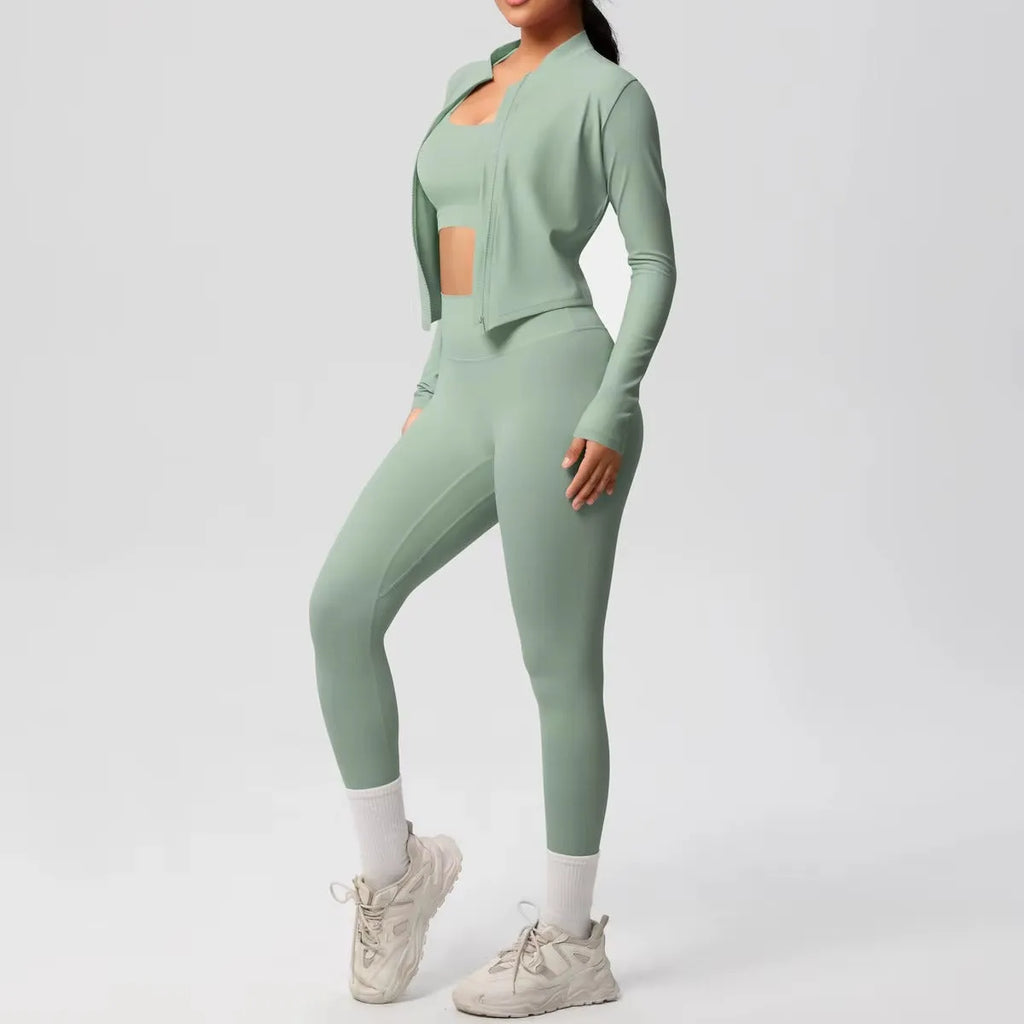 Conjunto gym mujer 3 piezas MOVEON premium
