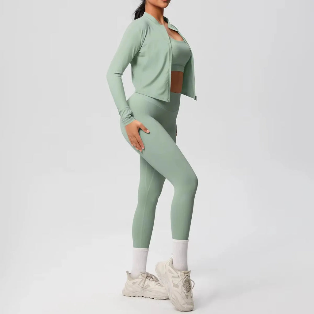 Conjunto gym mujer 3 piezas MOVEON premium
