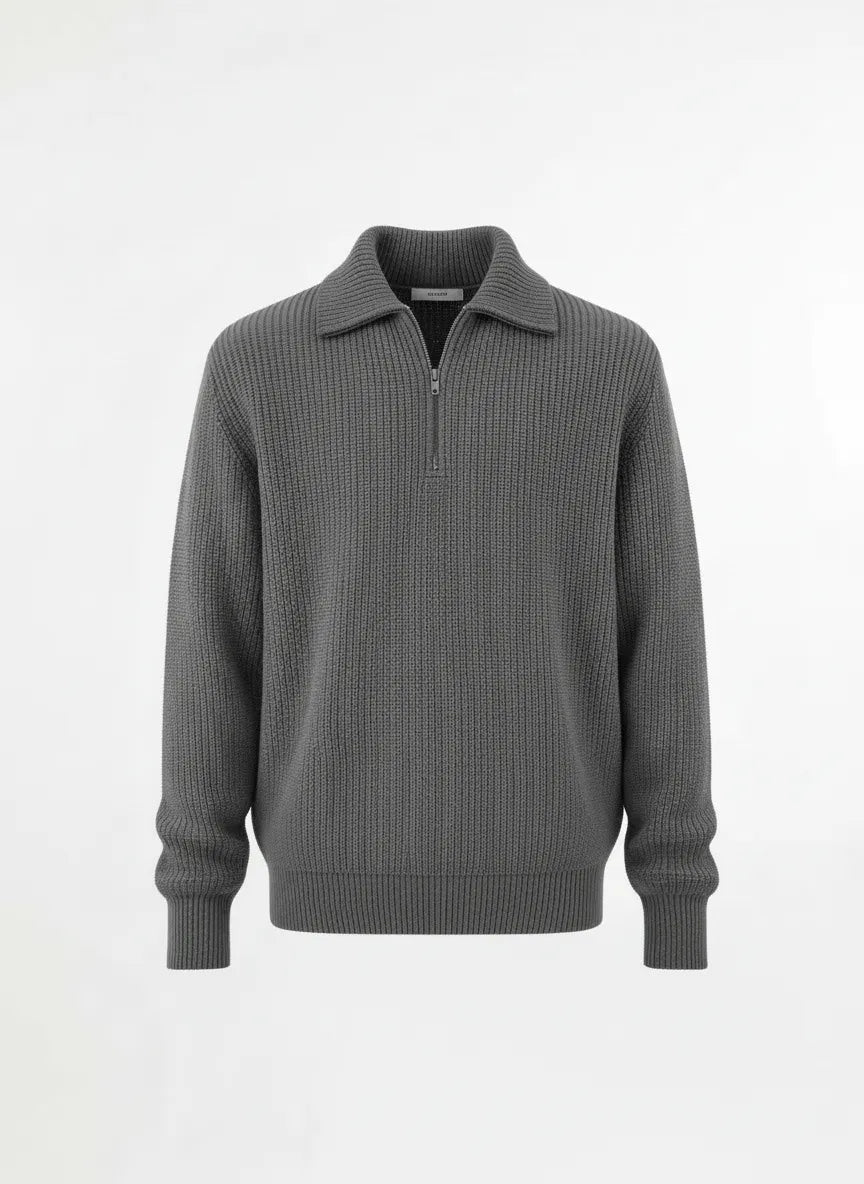 Suéter hombre half-zip essential  
